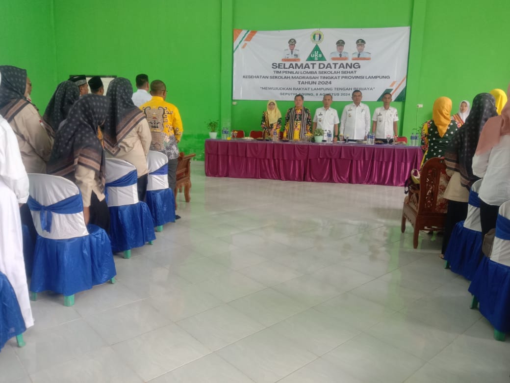 Penilain Lomba Sekolah Sehat Kesehatan Sekolah Madrasah Tingkat Provinsi Lampung Tahun 2024 di SMPN 1 Seputih Agung (Kamis, 09 Agustus 2024)