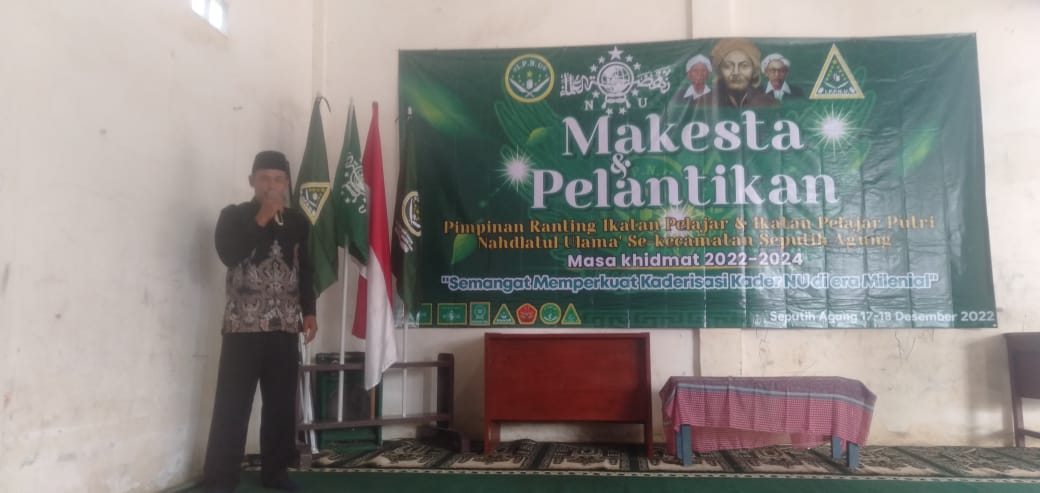 Menghadiri undangan Pangajian dalam Rangka Makesta dan Pelantikan Pimpinan Ranting Ikatan Pelajar dan Ikatan Pelajar Putri NU Se-Kecamatan Seputih Agung di Yayasan Al Atiq Kampung Simpang Agung( Sabtu, 19 Desember 2022)