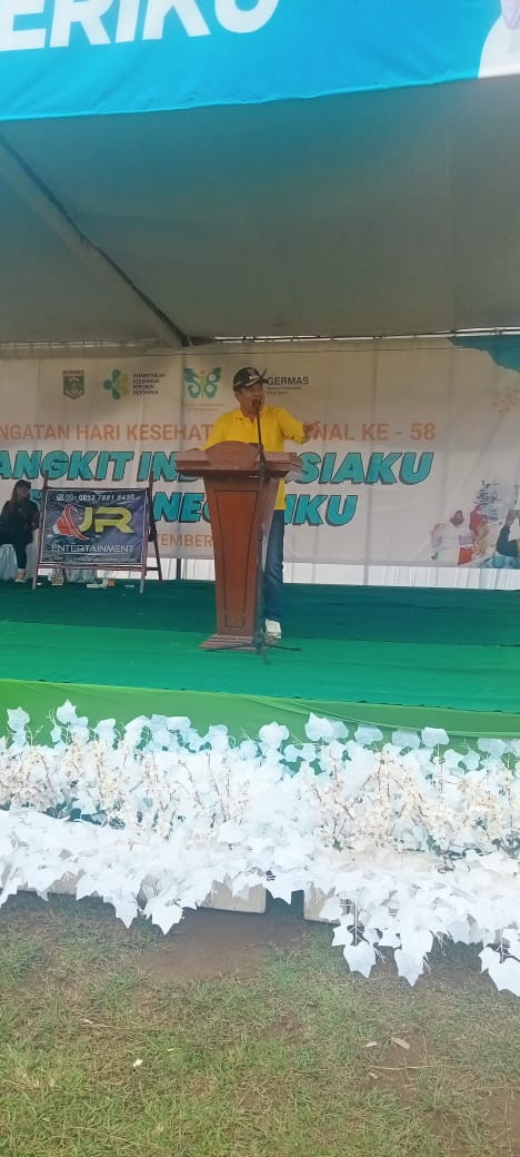 Peringatan Hari Kesehatan Nasional ke 58 Kabupaten Lampung Tengah berlangsung di Lapangan Dono Arum Kecamatan Seputih Agung (Kamis, 17 November 2022)