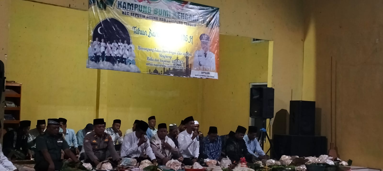 Mengahdiri Undangan Pengajian dalam Rangka memperingati Bulan Muharom di Balai Kampung Bumi Kencana (Jum'at, 26 Juli 2024)