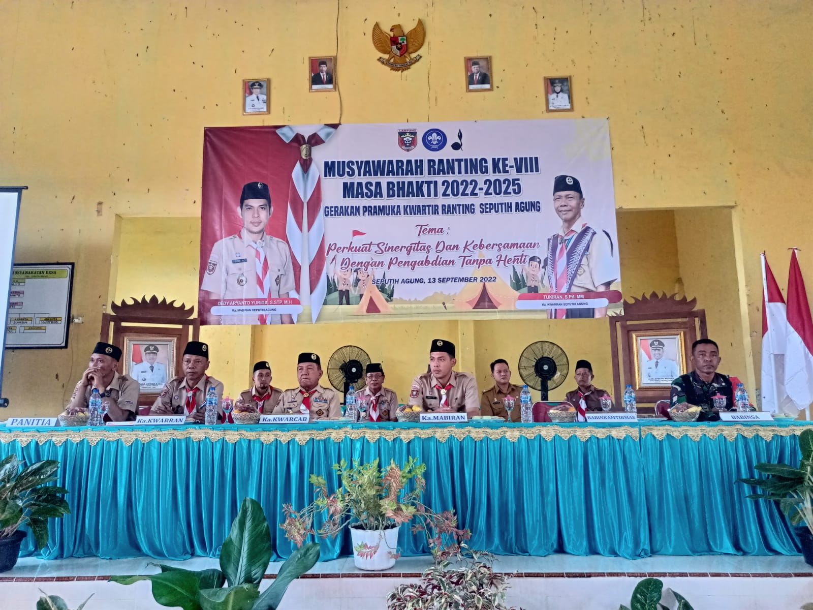 Musyawarah Ranting Ke-VIII Masa Bhakti 2022-2025 Gerakan Pramuka Kwartir Ranting Seputih Agung di Balai Kampung Bumi Kencana (Selasa, 13 September 2022)