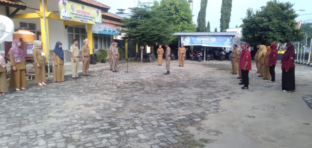 Apel Mingguan (Senin, 01 Agustus 2022) di Halaman Kantor Kecamatan Seputih Agung