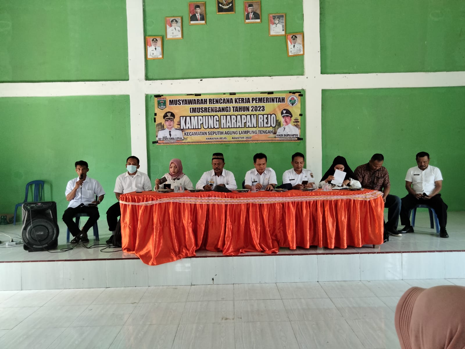 Musyawarah Rencana Kerja Pemerintahan Tahun 2023 di Balai Kampung Harapan Rejo (Rabu, 31 Agustus 2022)