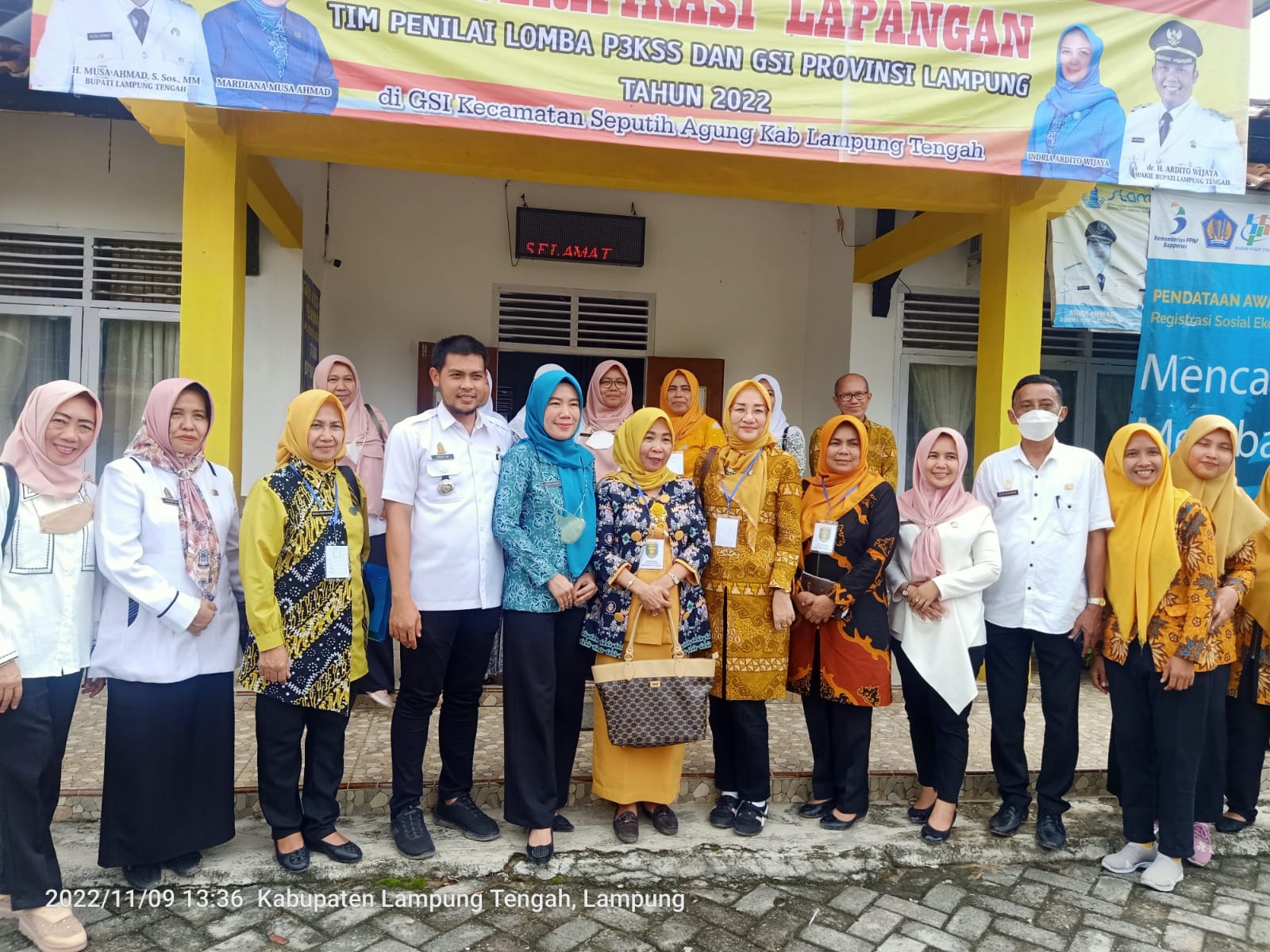 Penilaian Lomba Peningkatan Peran Perempuan Menuju Keluarga Sehat Sejahtera (P3KSS) dan Gerakan Sayang Ibu (GSI) di Balai Kampung Muji Rahayu (Rabu, 09 November 2022)