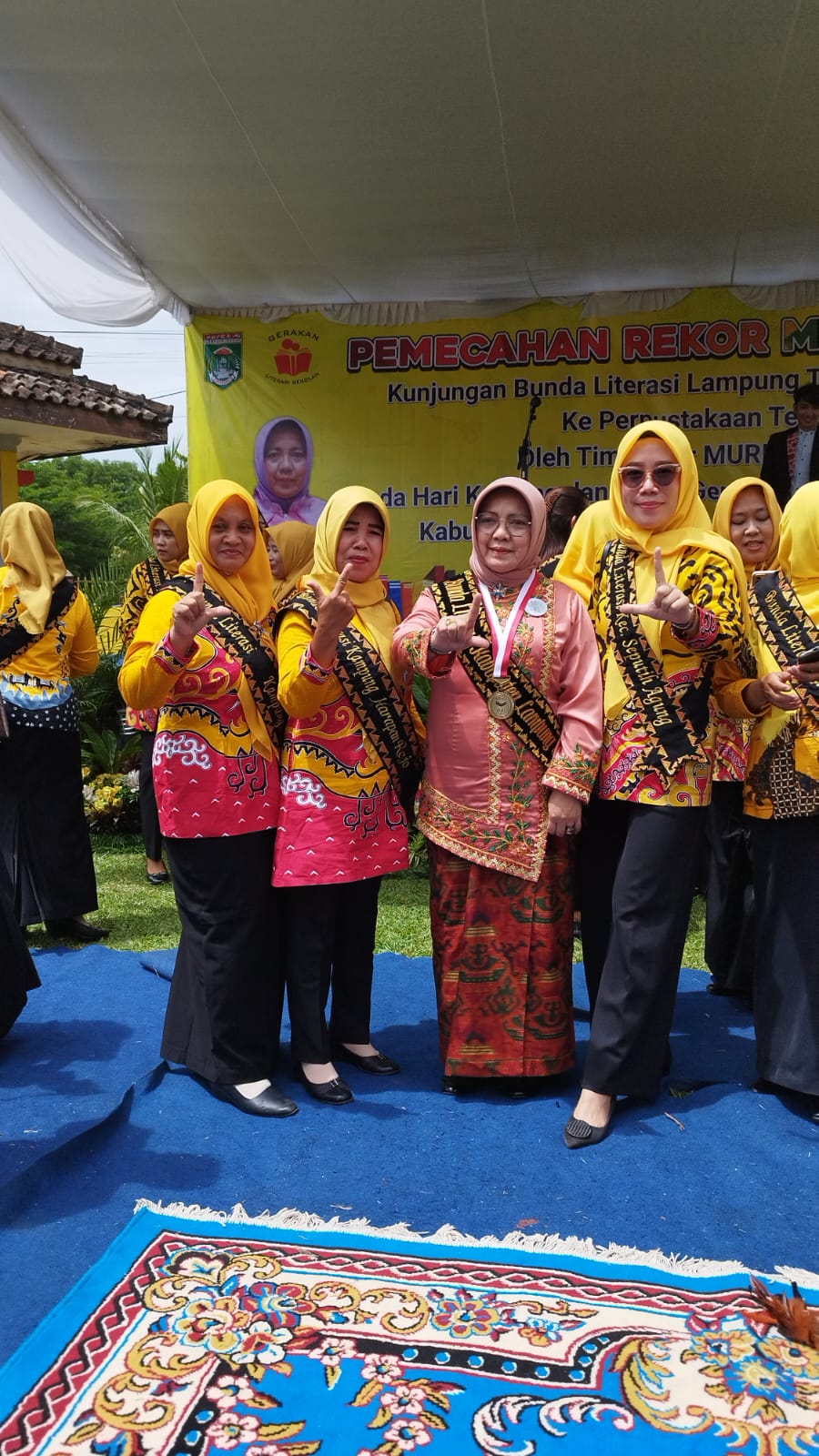 Rekor MURI Bunda Literasi Kabupaten Lampung Tengah dg Kunjungan Ke perpustakaan terbanyak (Selasa, 13 Desember 2022)