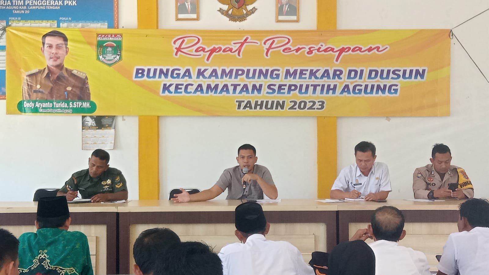 Rapat Persiapan Bunga Kampung Mekar di Dusun Kecamatan Seputih Agung tahun 2023 di Auala Kecamatan Seputih Agung (Rabu, 05 April 2023)