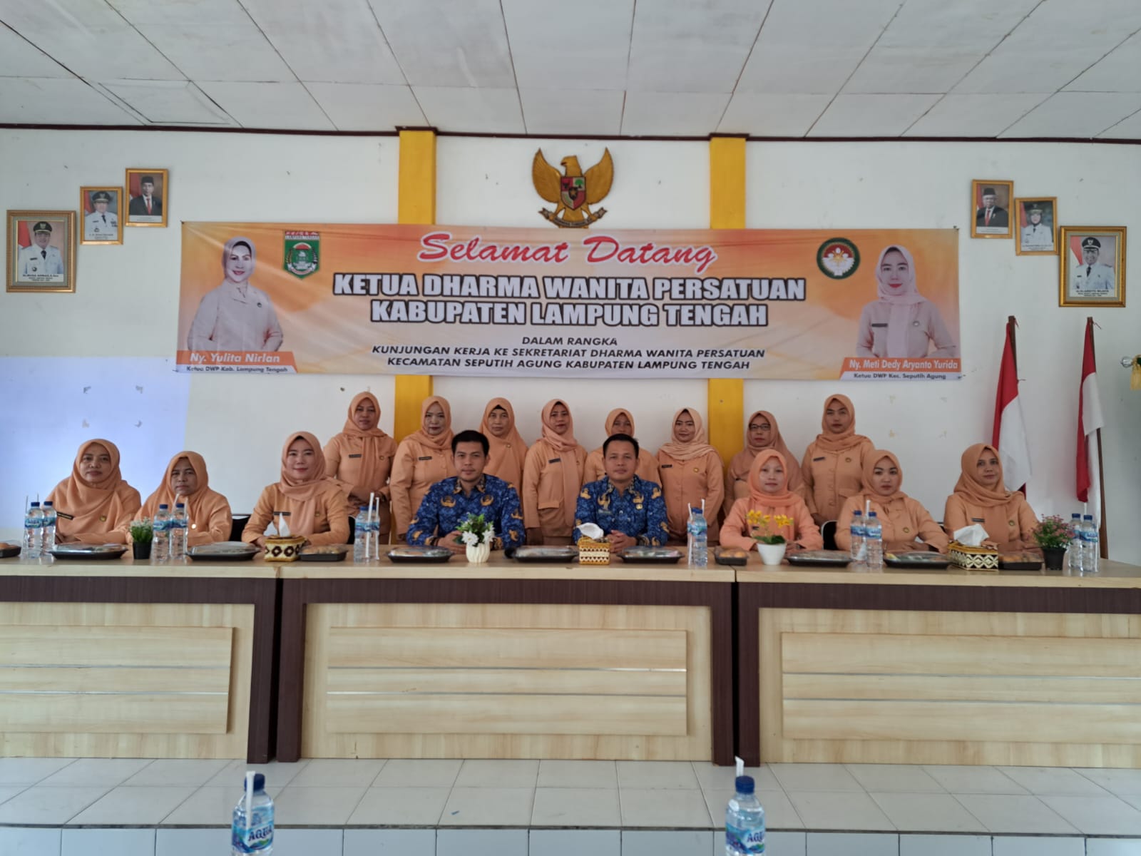 Kunjungan Kerja sekaligus pembinaan Dharma Wanita Persatuan Kabupaten Lampung Tengah ke Dharma Wanita Persatuan Kecamatan Seputih Agung (Senin, 02 Oktober 2023)