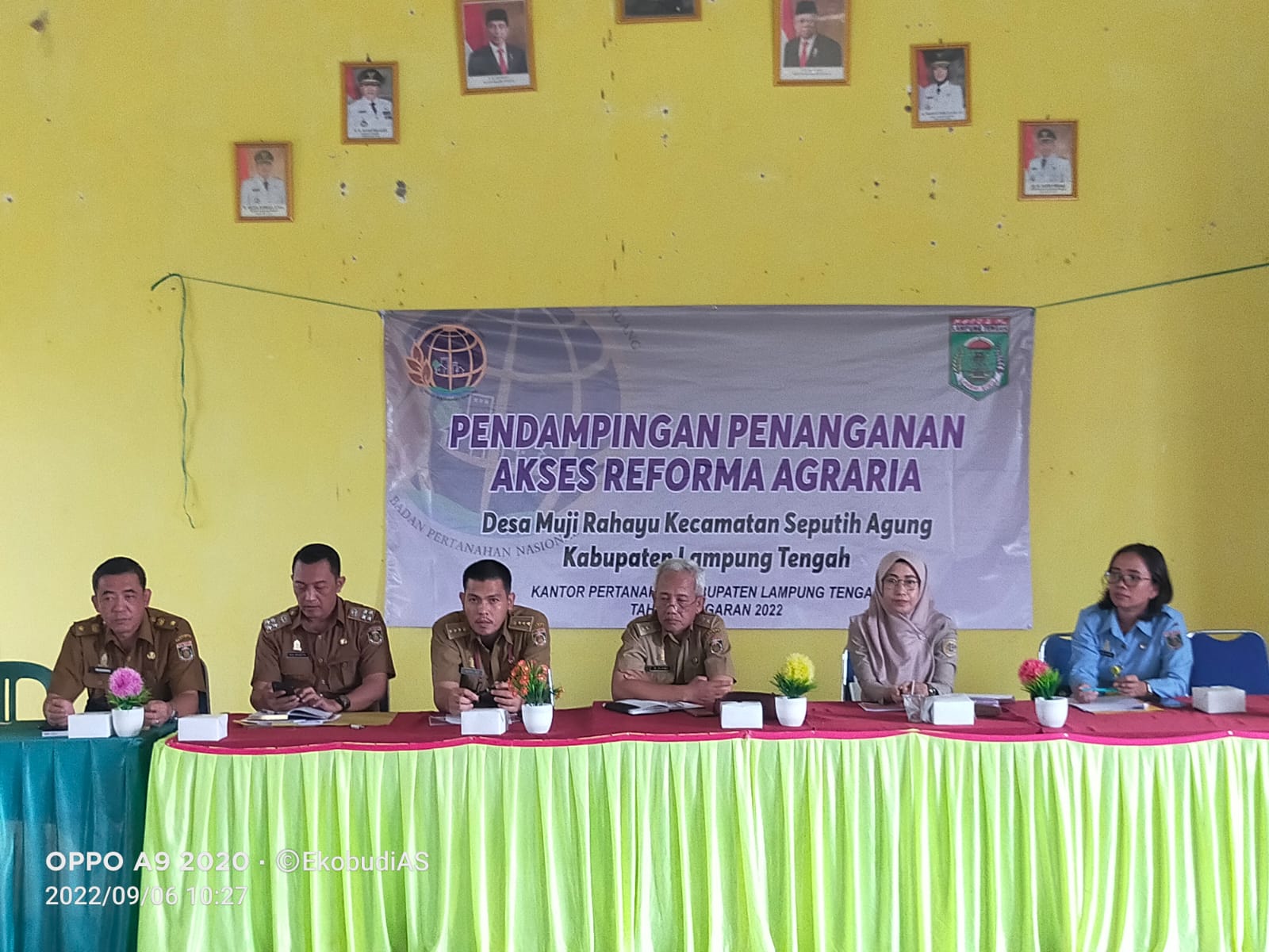 Pendampingan Penanganan Akses Reforma Agraria oleh Kantor Pertanahan Kabupaten Lampung Tengah di Balai Kampung Muji Rahayu (Selasa, 06 September 2022)