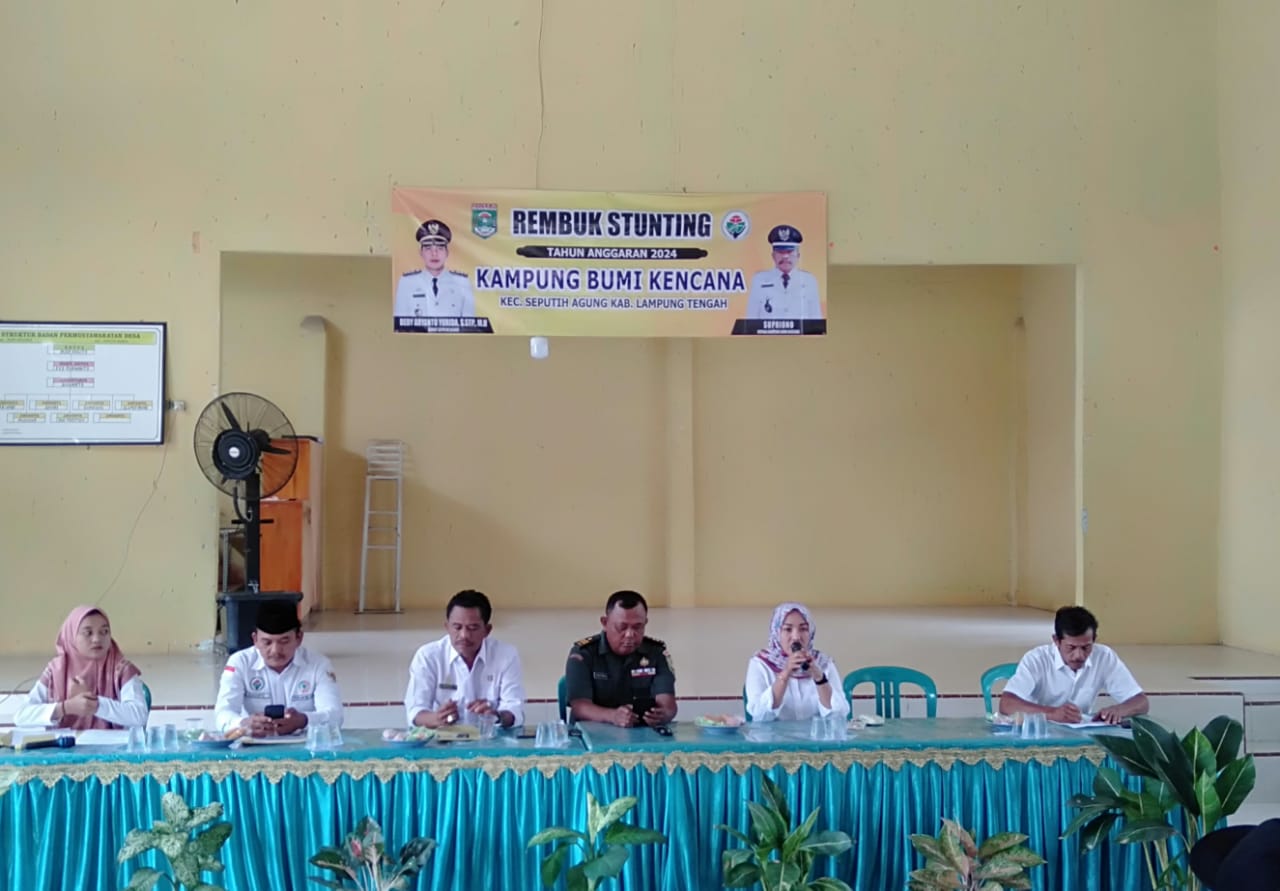 Rembuk Stunting Tahun 2024 Kampung BUmi Kencana di Balai Kampung Bumi Kencana (Kamis, 24 Agustus 2023)