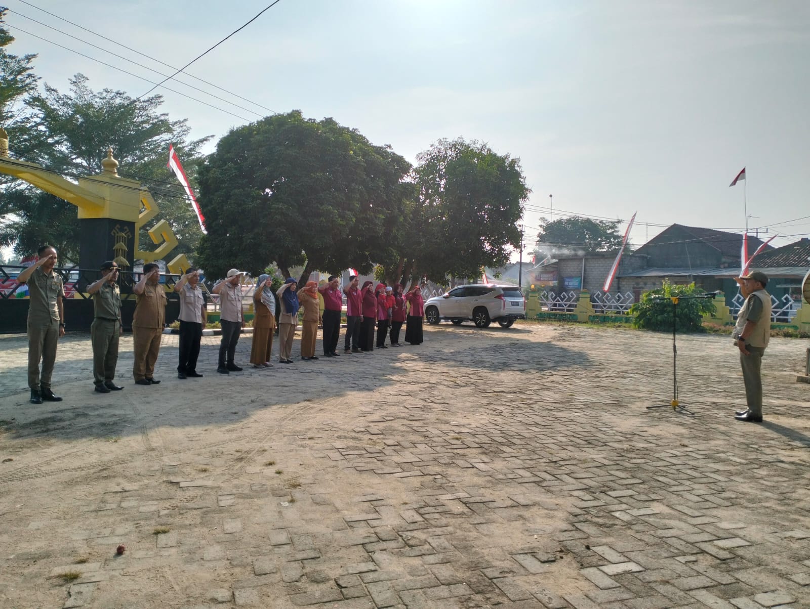 Apel Mingguan Di Halaman Kantor Kecamatan Seputih agung (Senin, 07 Agustus2023)