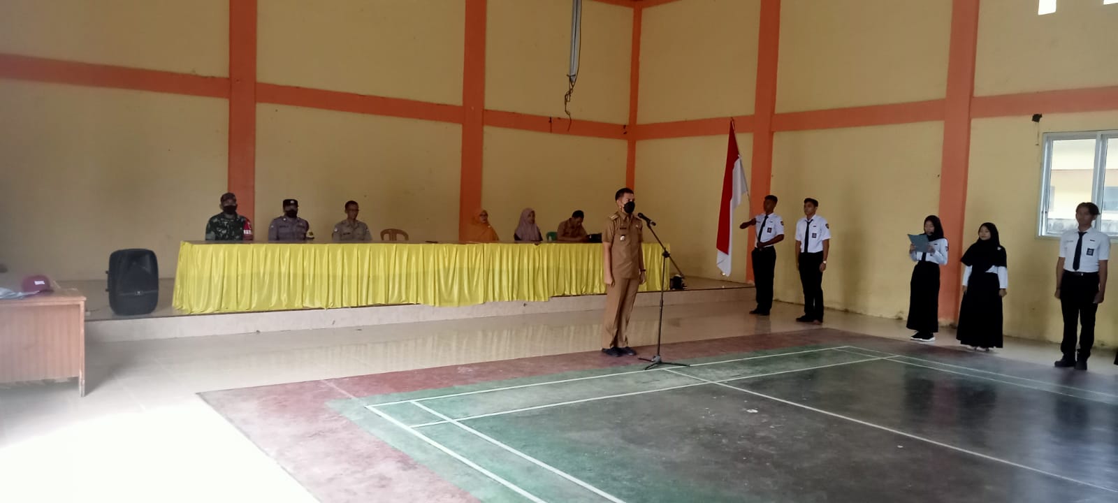 Seleksi Pasukan Pengibar Bendera (PASKIBRA) dalam rangka untuk persiapan HUT RI ke-77 di Balai Kampung Dono Arum