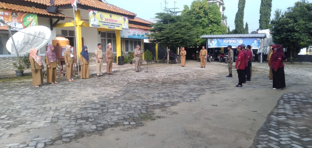 Apel Mingguan (Senin, 01 Agustus 2022) di Halaman Kantor Kecamatan Seputih Agung