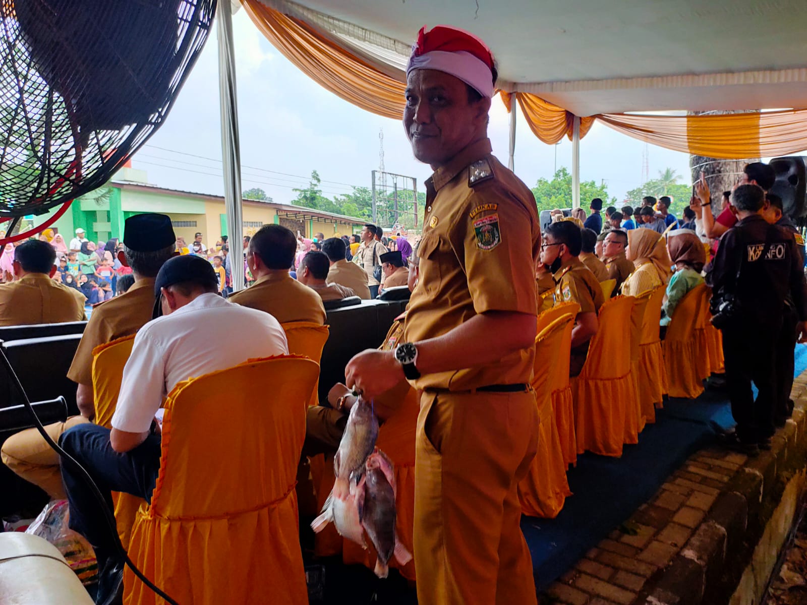 Festival Pawai Budaya dalam rangka HUT ke-76 Kabupaten Lampung Tengah di Lapangan Merdeka Gunung Sugih