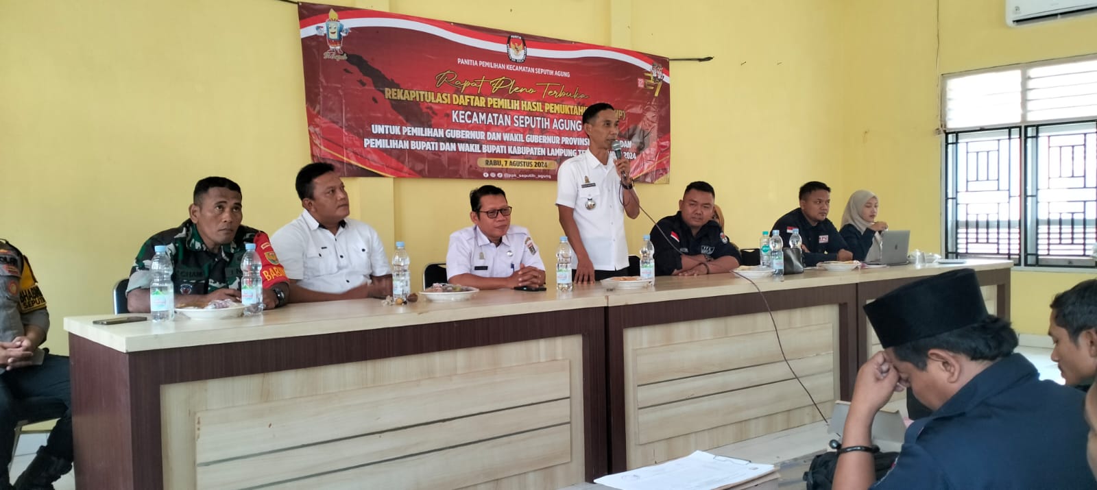 Rekapitulasi Daftar Pemilih Hasil Pemuktahiran (DPHP) Kecamatan Seputih Agung di Aula Kecamatan Seputih Agung (Rabu, 07 Agustus 2024)