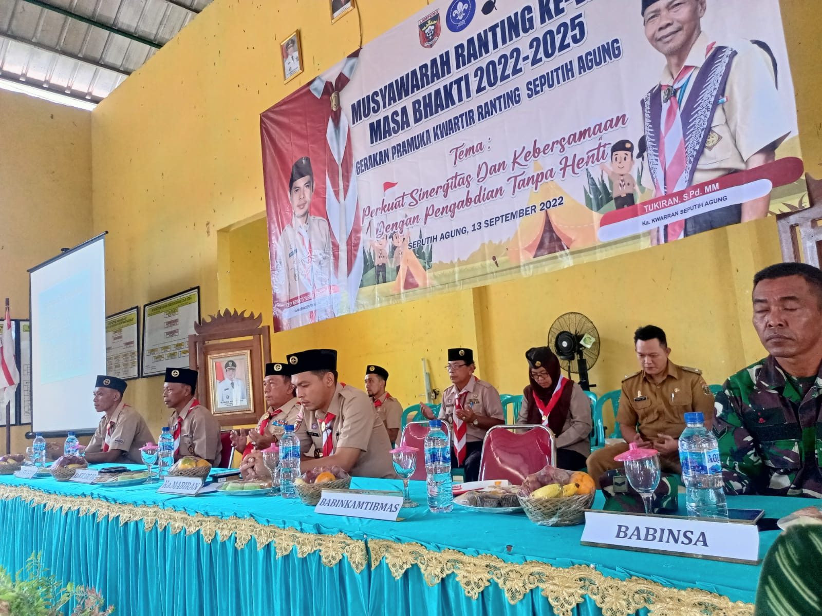 Musyawarah Ranting Ke-VIII Masa Bhakti 2022-2025 Gerakan Pramuka Kwartir Ranting Seputih Agung di Balai Kampung Bumi Kencana (Selasa, 13 September 2022)