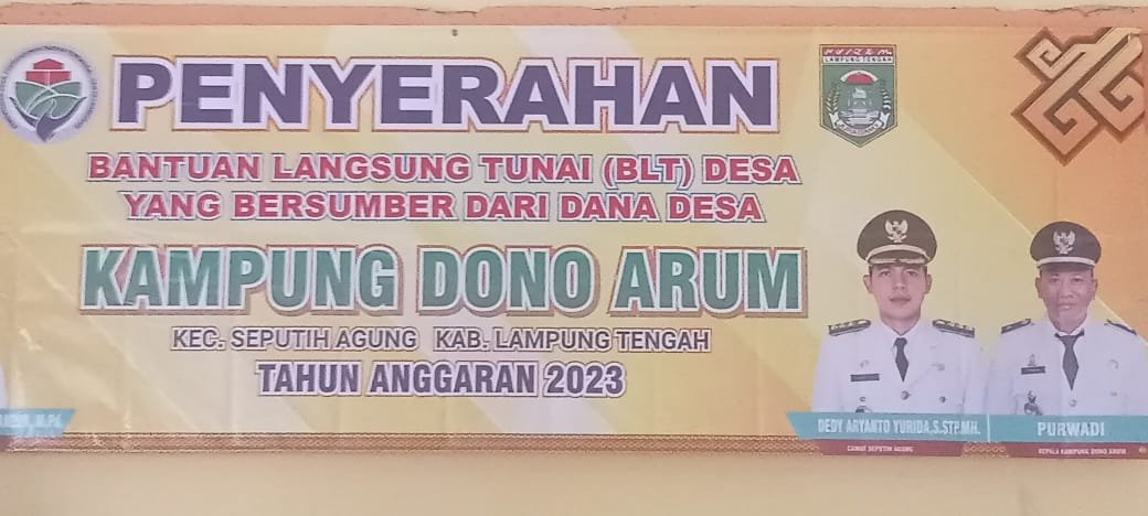 Penyaluran Bantuan Langsung Tunai (BLT DD) Triwulan I Tahun 2023 di Balai Kampung Dono Arum (Jum'at, 31 Maret 2023)