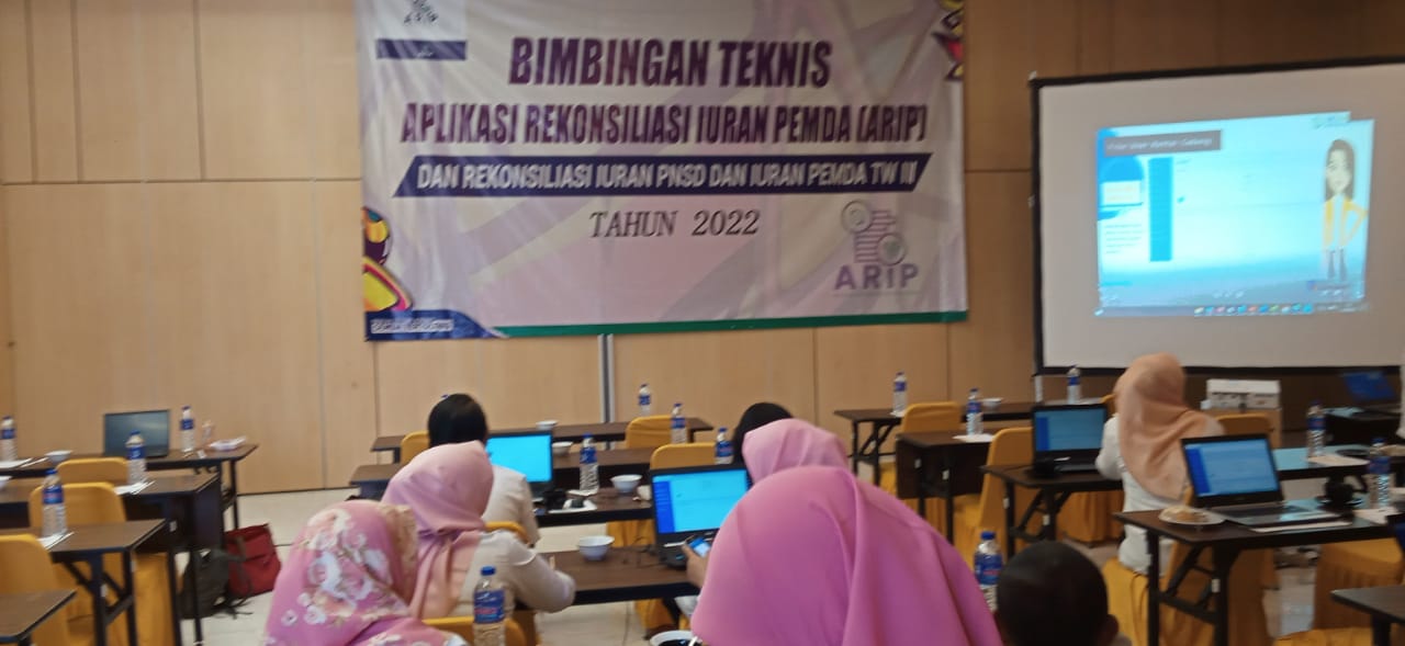 Bimbingan Teknis Aplikasi Rekonsiliasi Iuran Pemda (ARIP) dan Rekonsiliasi Iuran PNSD dan Iuran Pemda TW III Tahun 2022 di Hotel BBC Bandar Jaya (Rabu, 14 September 2022)