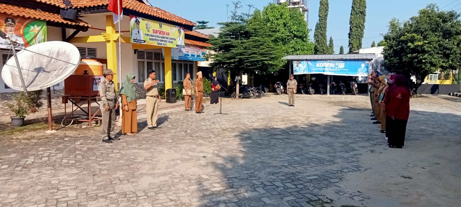 Apel Mingguan (Senin, 08 Agustus 2022) di Halaman Kantor Kecamatan Seputih Agung