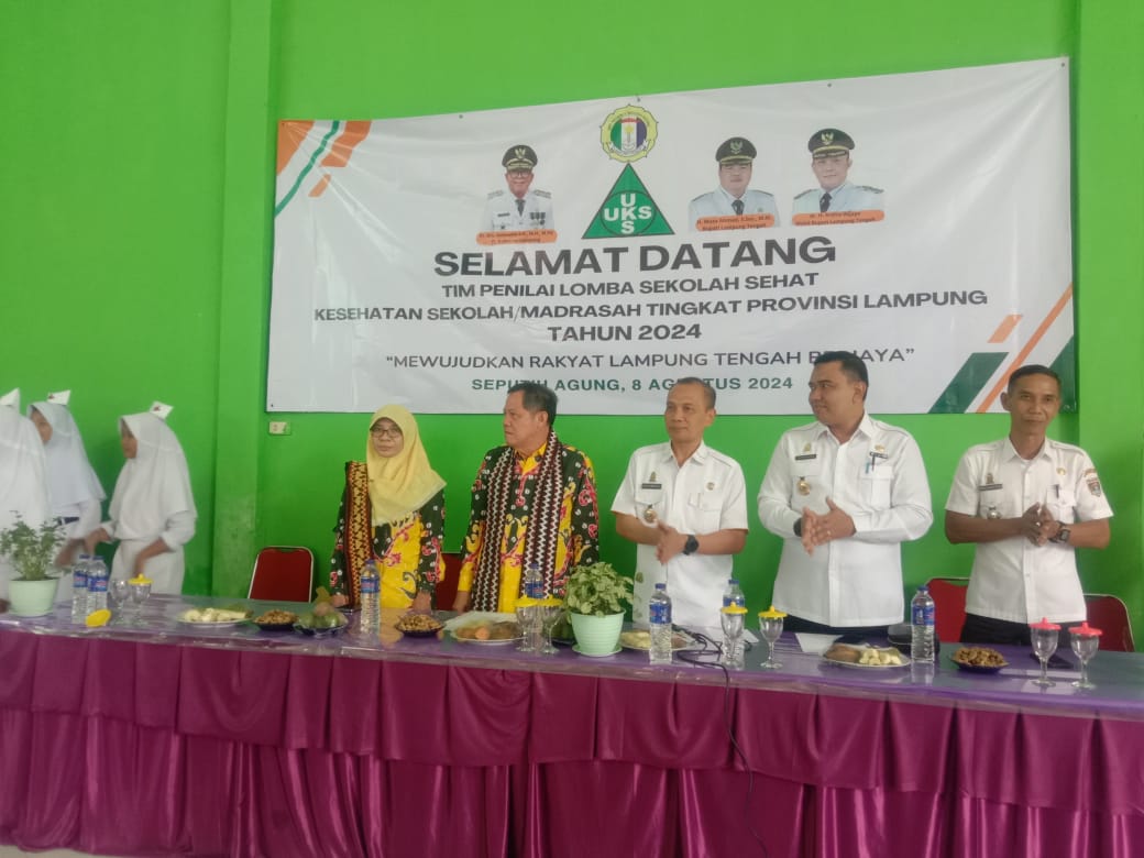 Penilain Lomba Sekolah Sehat Kesehatan Sekolah Madrasah Tingkat Provinsi Lampung Tahun 2024 di SMPN 1 Seputih Agung (Kamis, 09 Agustus 2024)