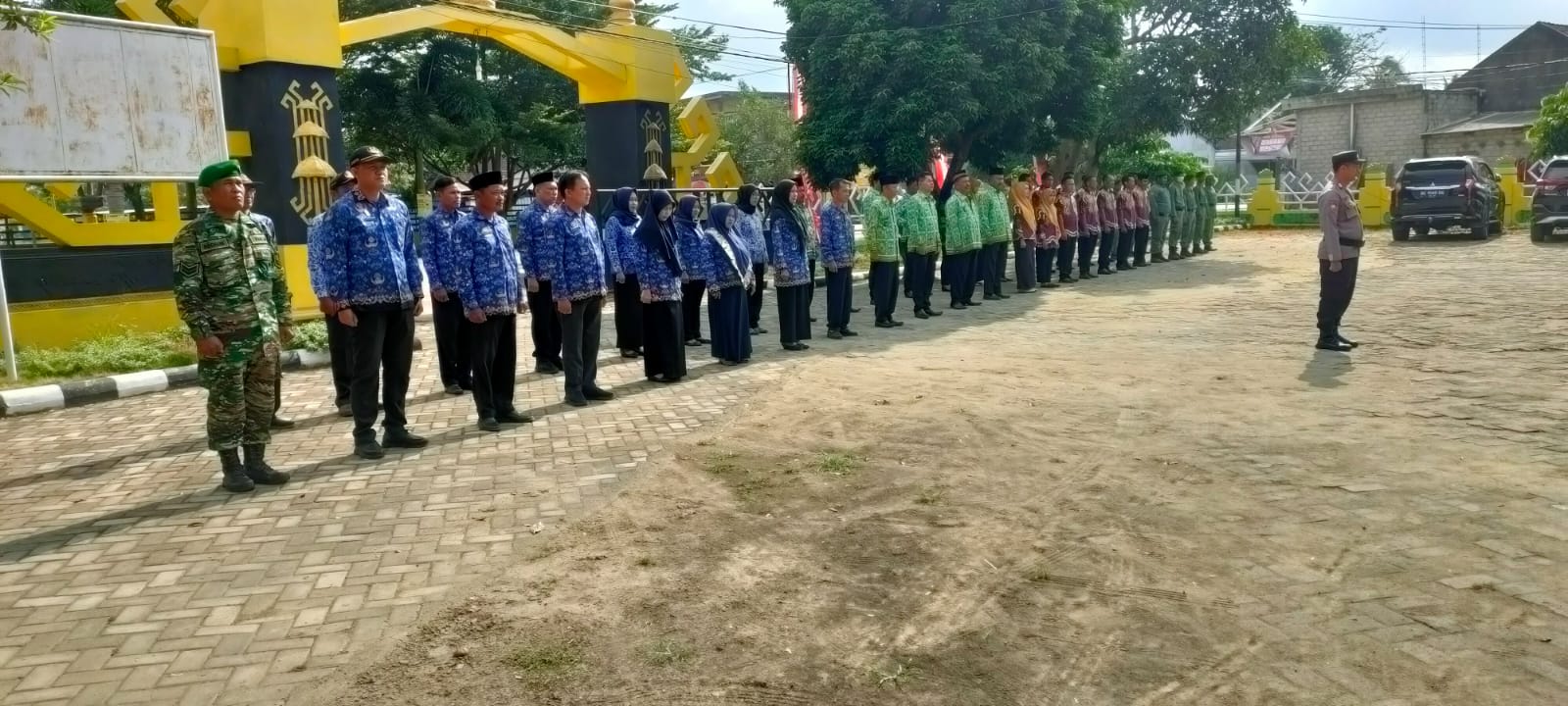 Upacara Peringatan Hari Jadi ke-59 Provinsi Lampung di Halaman Kantor Kecamatan Seputih Agung (Jum'at 17 Maret 2023)