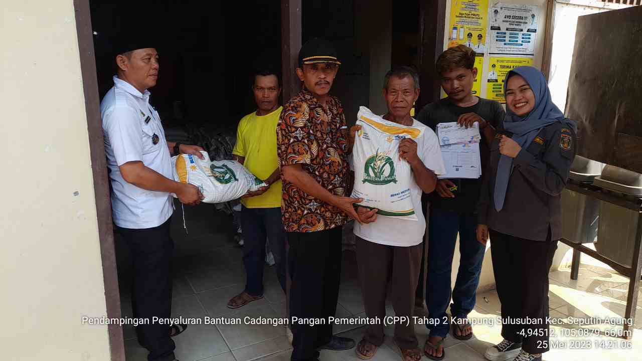 Penyaluran Bantuan cadangan pangan Pemerintah (CPP) Tahap 2 Kampung Se-Kecamatan Seputih Agung (Kamis, 25 Mei 2023)