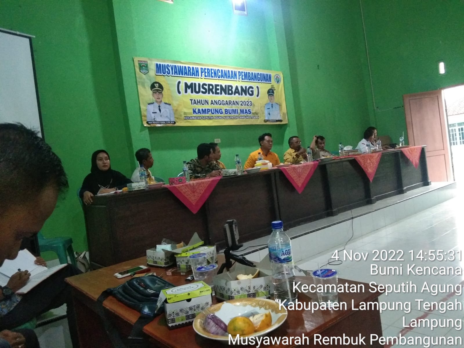 Musyawarah Rencana Kerja Pemerintah (Musrenbang Tahun 2023) di Balai Kampung Bumi Mas (Jum'at, 04 Oktober 2022)