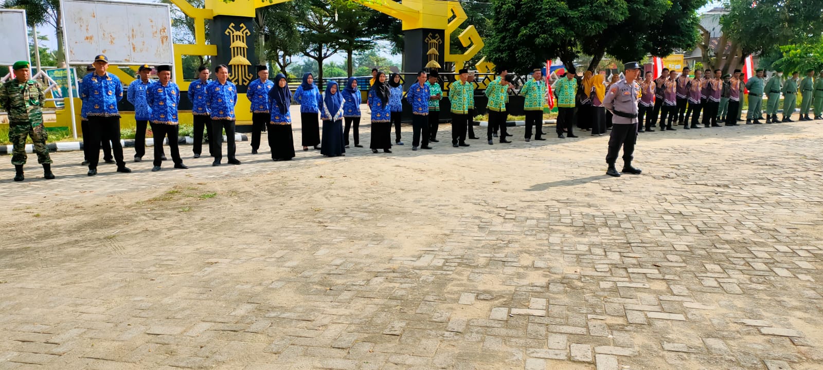 Upacara Peringatan Hari Jadi ke-59 Provinsi Lampung di Halaman Kantor Kecamatan Seputih Agung (Jum'at 17 Maret 2023)