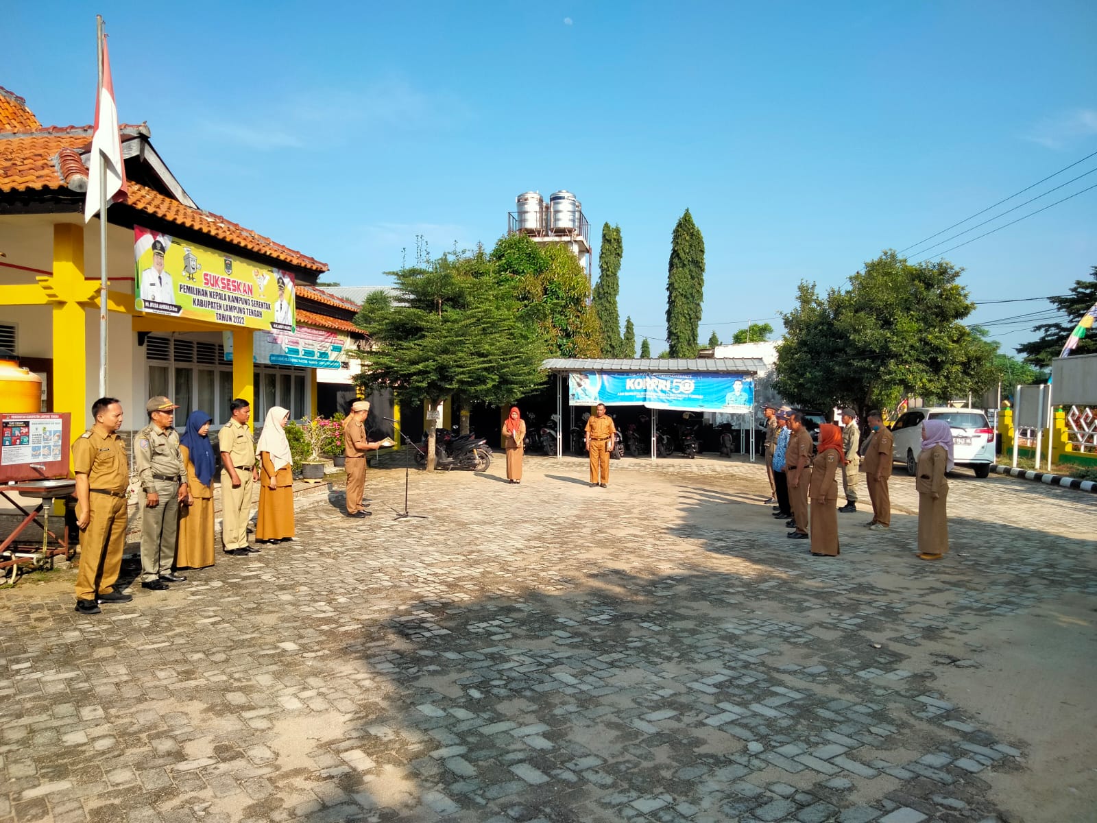 Apel Mingguan (Senin, 18 Juli 2022) di Halaman Kantor Kecamatan Seputih Agung