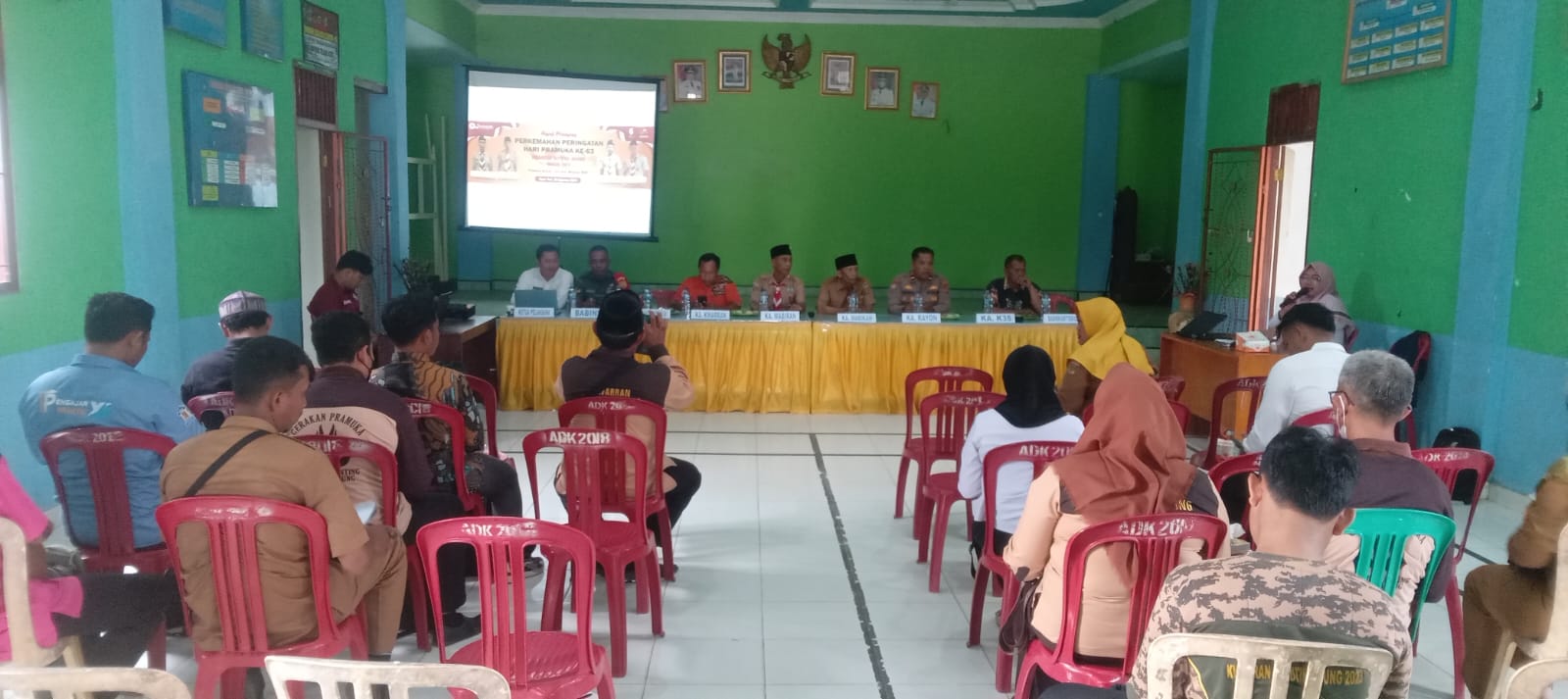 Rapat Pramuka Perkemahan Peringatan Hari Pramuka Ke-63 Kwaran Seputih Agung Tahun 2024 di Balai Kampung Fajar Asri (selasa, 06 Agustus 2024)