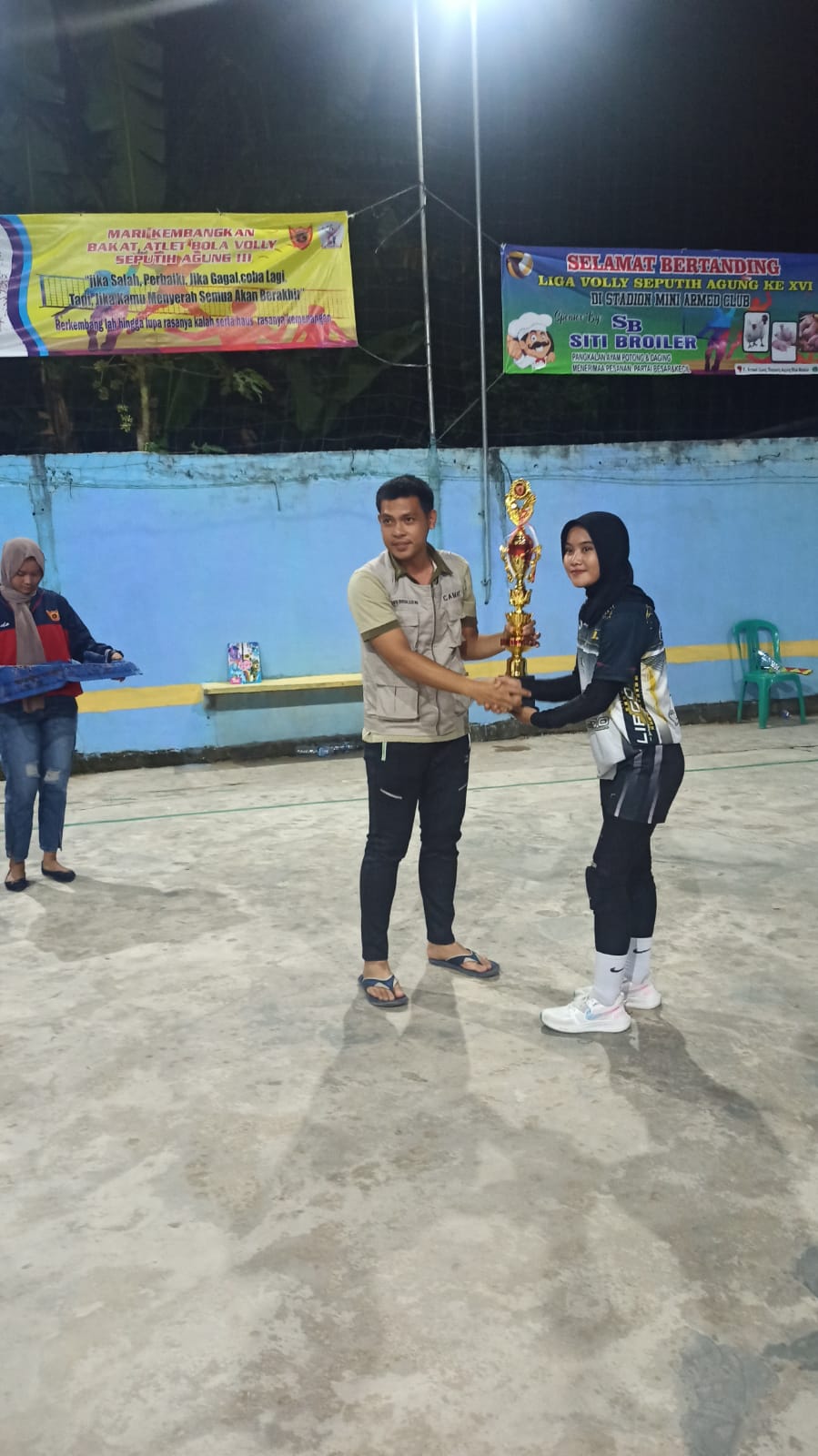 Penutupan Liga Volly di Lapangan Armed Kampung Simpang Agung (Senin, 20 Maret 2023)