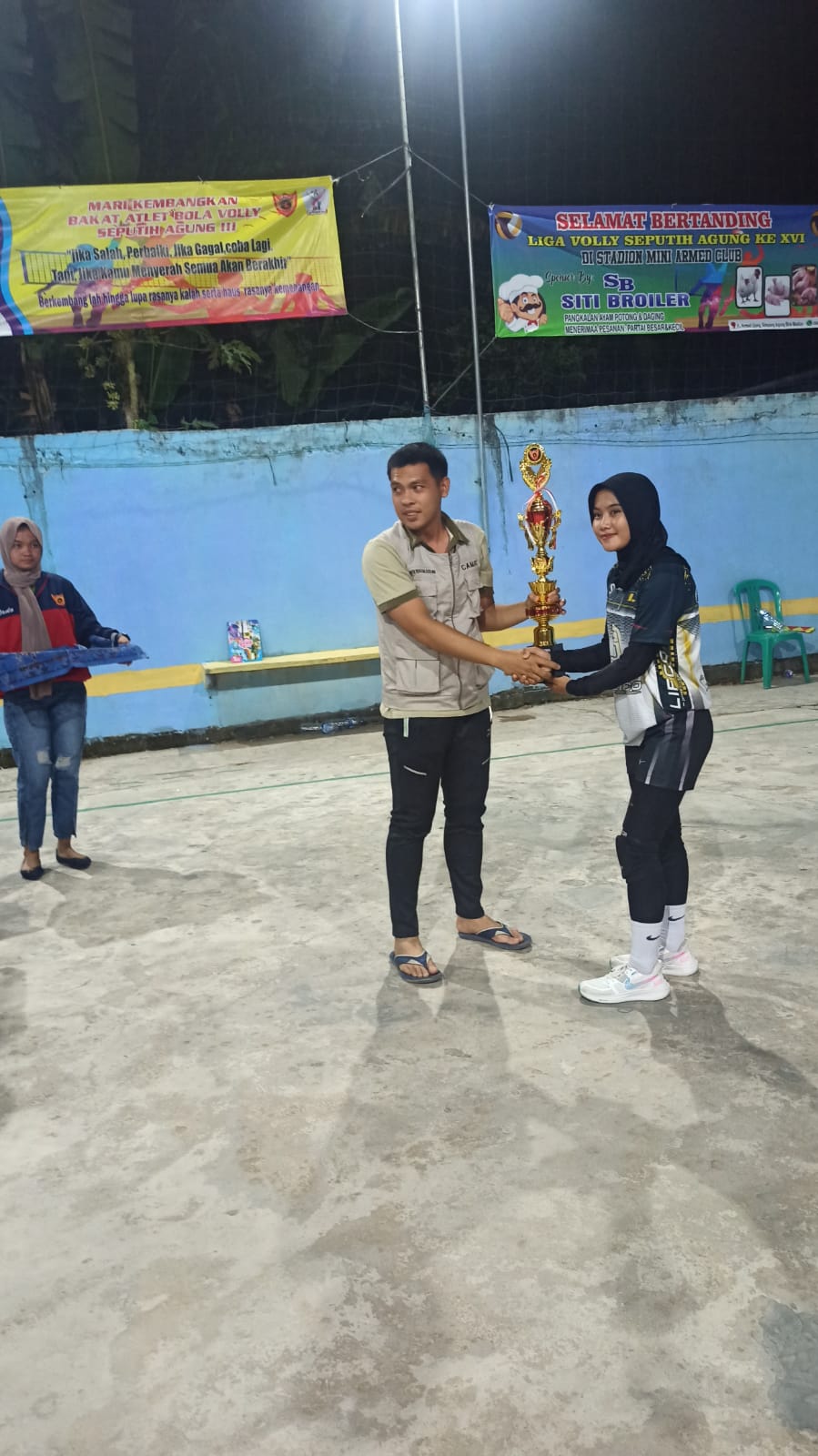 Penutupan Liga Volly di Lapangan Armed Kampung Simpang Agung (Senin, 20 Maret 2023)