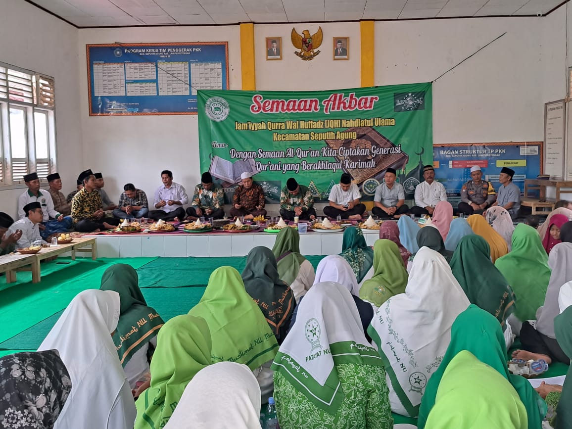 Semaan Akbar Jami'iyyah Qurra Wal Huffadz (JQH) NU Kecmatan Seputih Agung di Aula Kecmatan Seputih Agug (Sabtu, 14 Januari 2023)