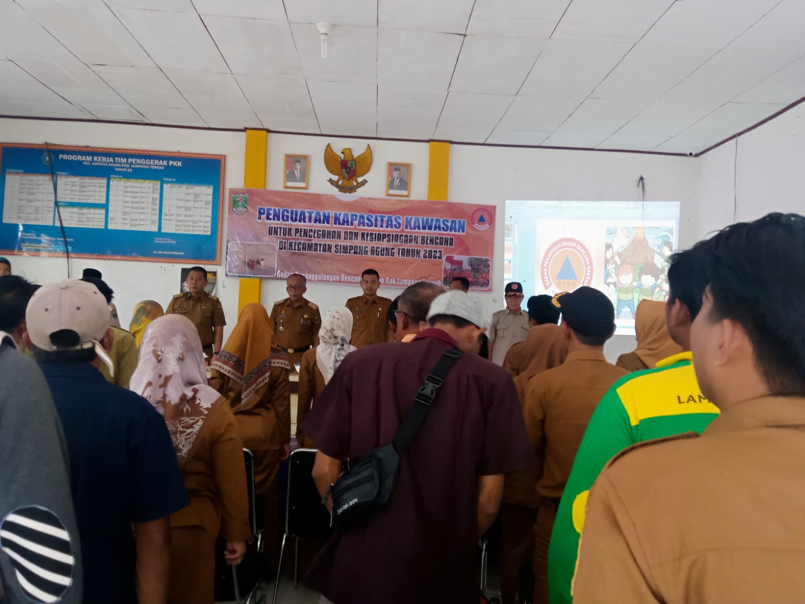 Penguatan Kapasitas Kawasan untuk Pencegahan dan kesiapsiagaan Bencana di Kecamatan Seputih Agung oleh BPBD Kabupaten Lampung Tengah di Auala Kecamatan Seputih Agung (Selasa, 22 Agustus 2023)