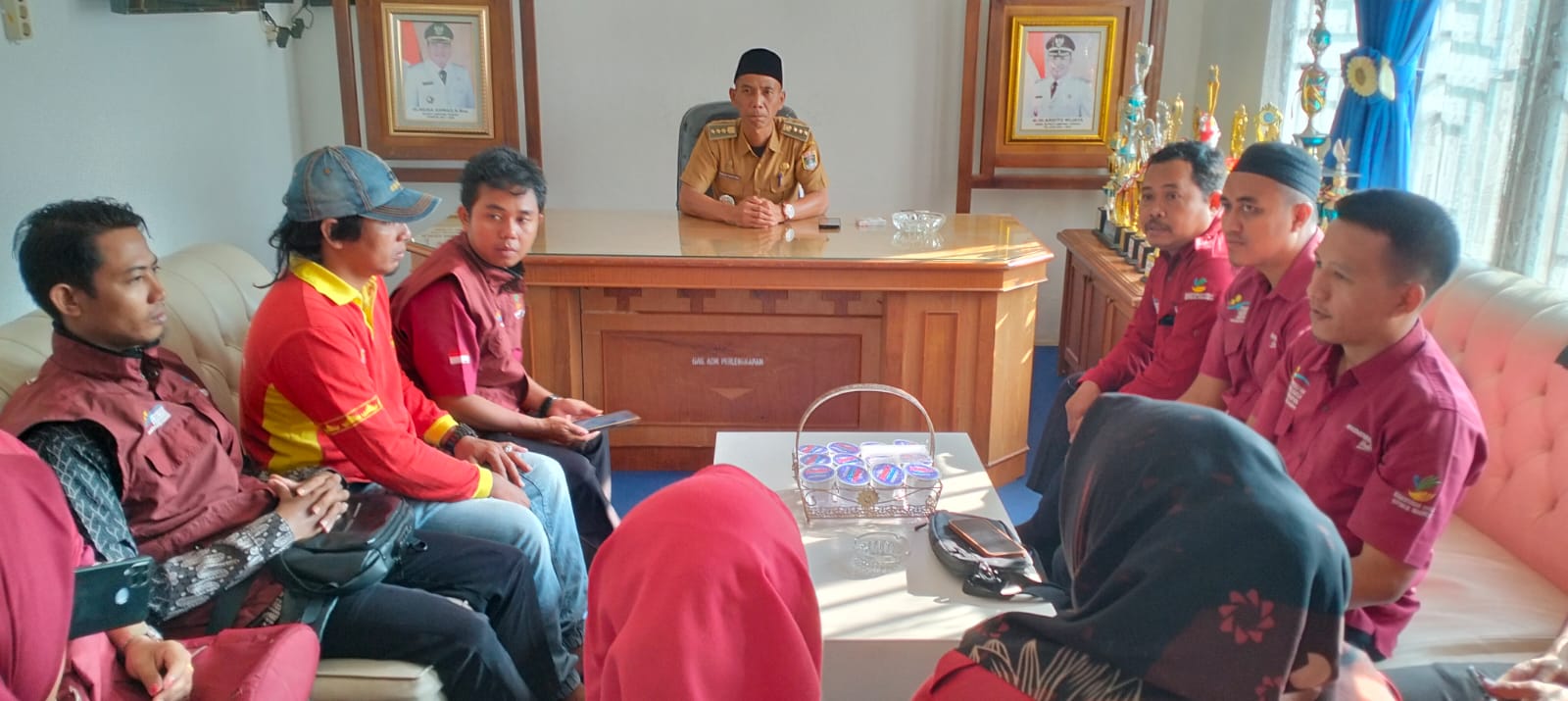 Rapat Koordinasi dengan Pendamping PKH Kecamatan Seputih Agung  di Runag Kerja Camat (Senin, 29 Juli 2024)