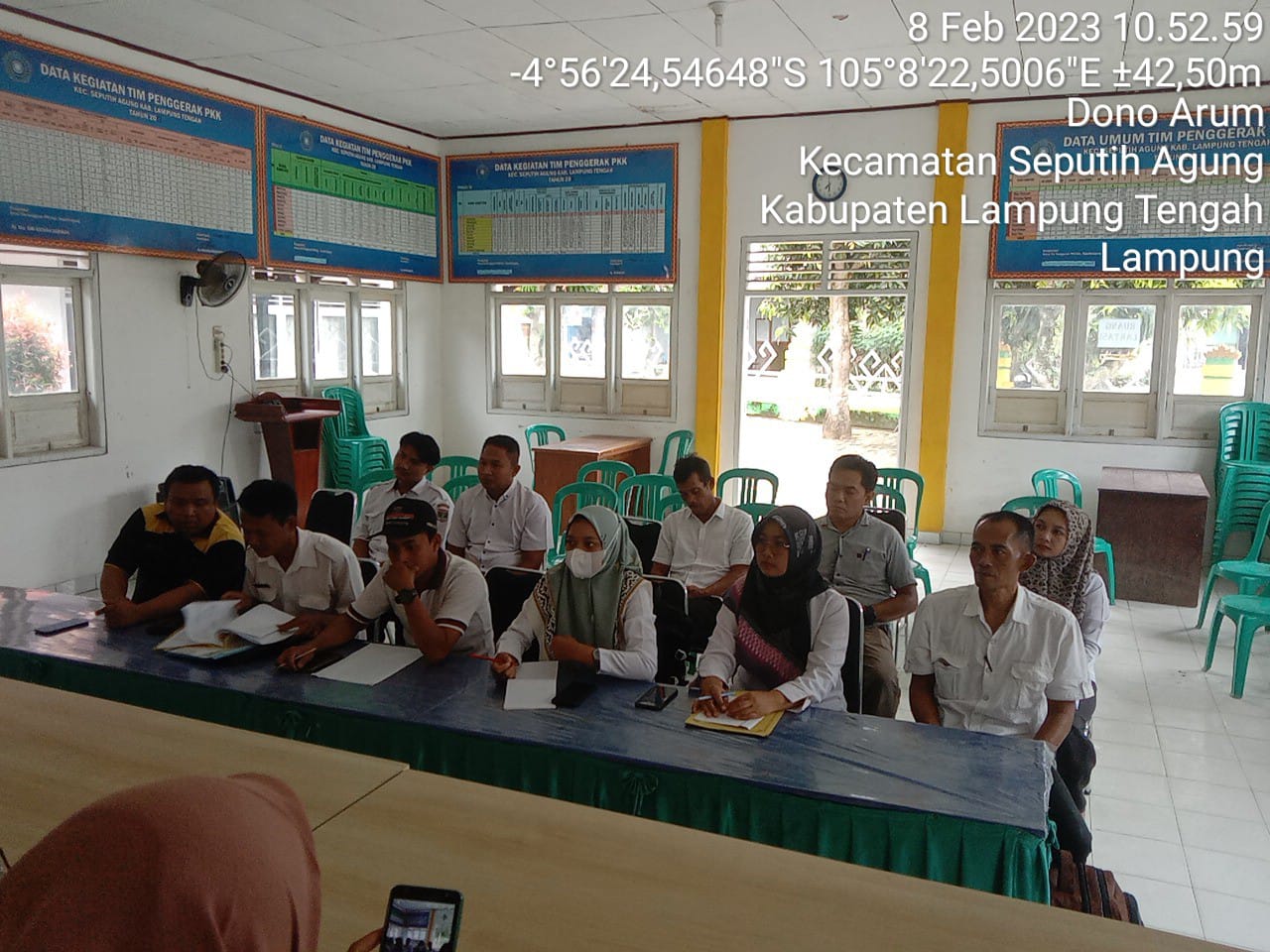 Evaluasi RAPBK Tahun anggaran 2023 di Aula Kecamatan Seputih Agung (Rabu, 08 Februari 2023)