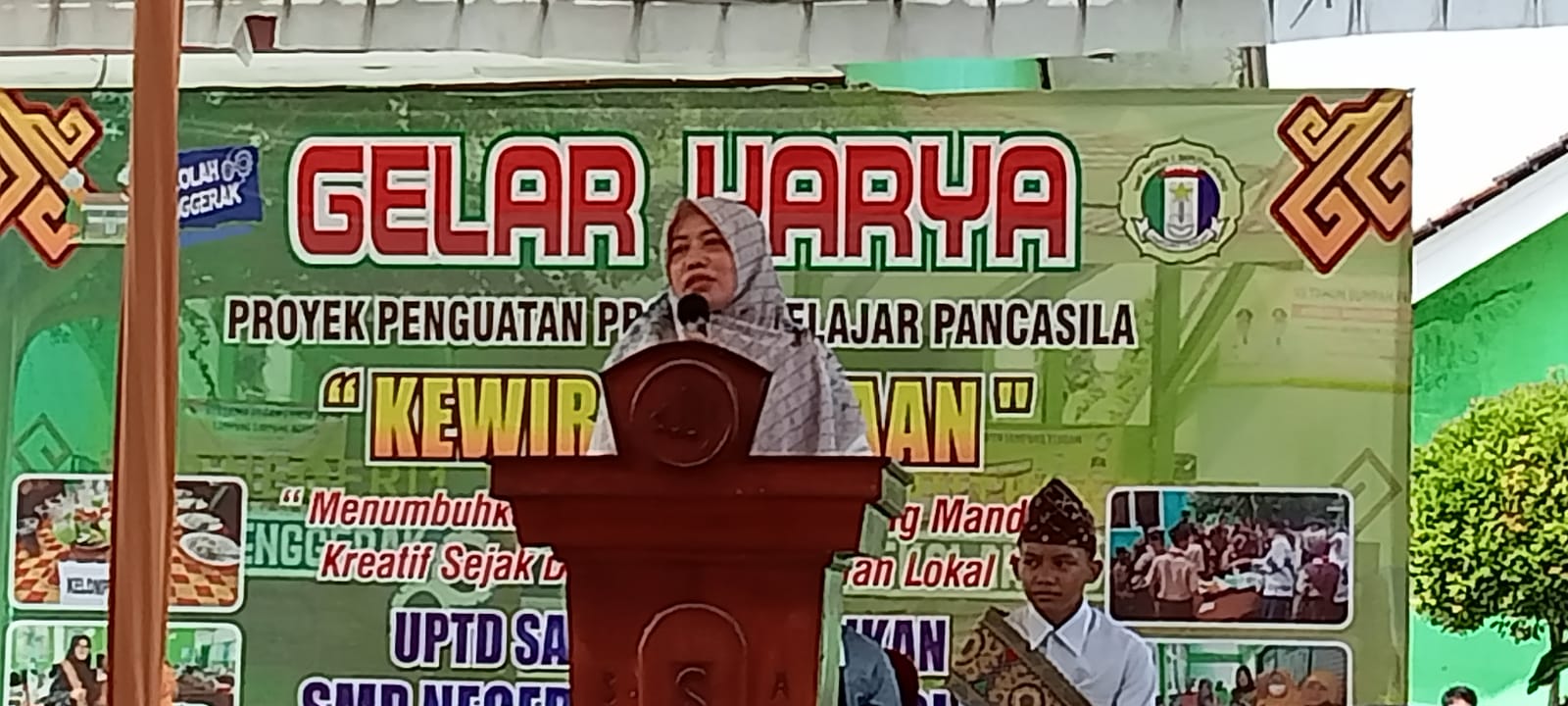 Acara gelar karya proyek penguatan profil pelajar Pancasila SMP N kec.seputih agung (Rabu, 24 Mei 2023)