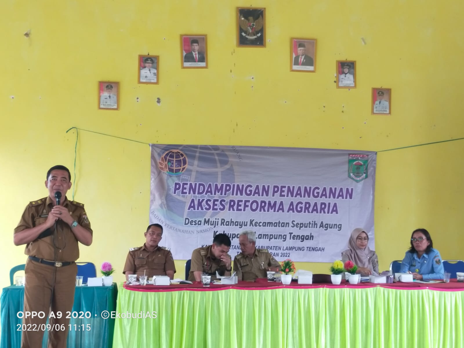 Pendampingan Penanganan Akses Reforma Agraria oleh Kantor Pertanahan Kabupaten Lampung Tengah di Balai Kampung Muji Rahayu (Selasa, 06 September 2022)