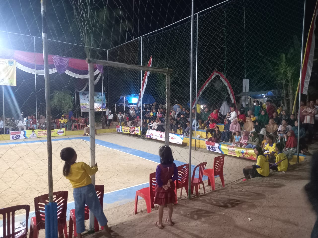 Pembukaan Kompetisi Voly Ball..Bupati Lampung Tengah Cup 1 di Kampung Endang Rejo