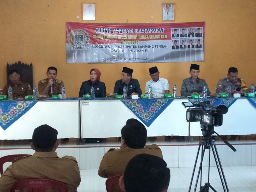 Jaring Aspirasi Masyarakat dalam Kegiatan Reses Tahap II Masa Sidang ke-II Tahun 2023 Anggota DPRD Kabupaten Lampung Tengah Dapil IV di Balai Kampung Sulusuban (Senin, 06 Maret 2023)