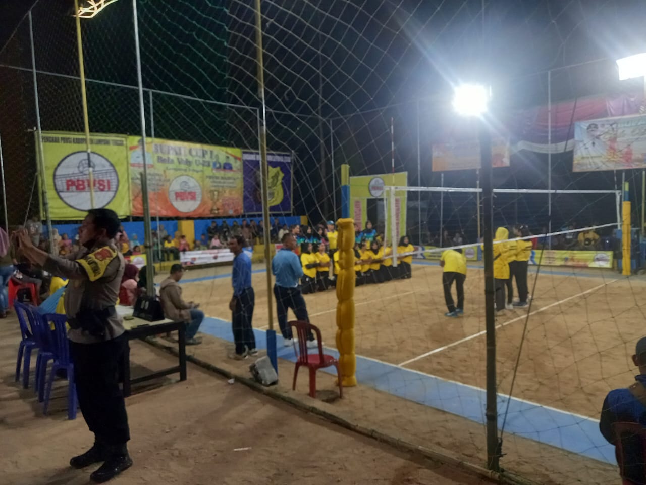 Pembukaan Kompetisi Voly Ball..Bupati Lampung Tengah Cup 1 di Kampung Endang Rejo