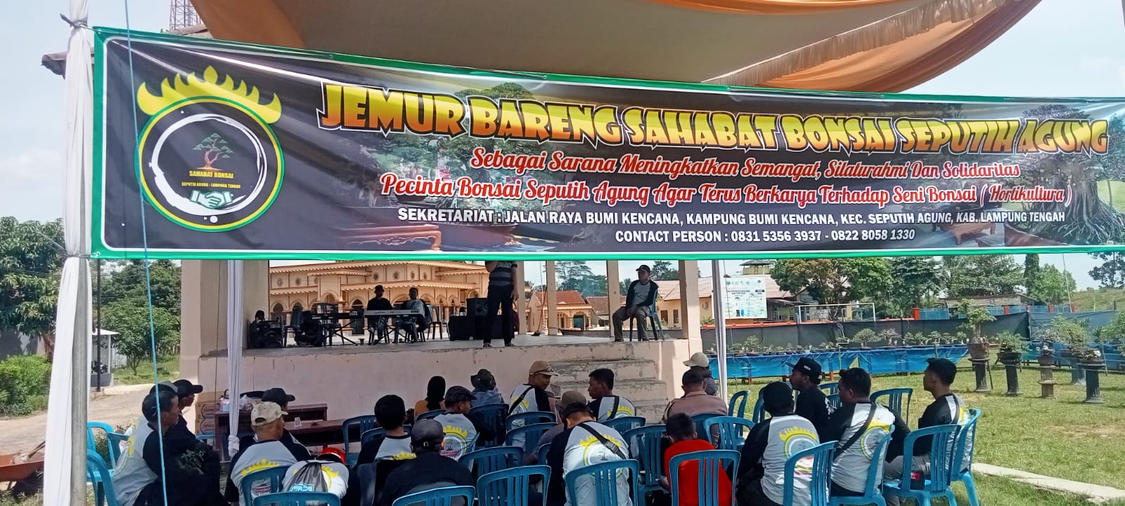 Menghadiri Undangan dalam Rangka Jemur Bareng sahabat Bonsai Seputih Agung Di Lapangan Sepak Bola Kampung Simpang Agung (Senin, 16 Januari 2023)