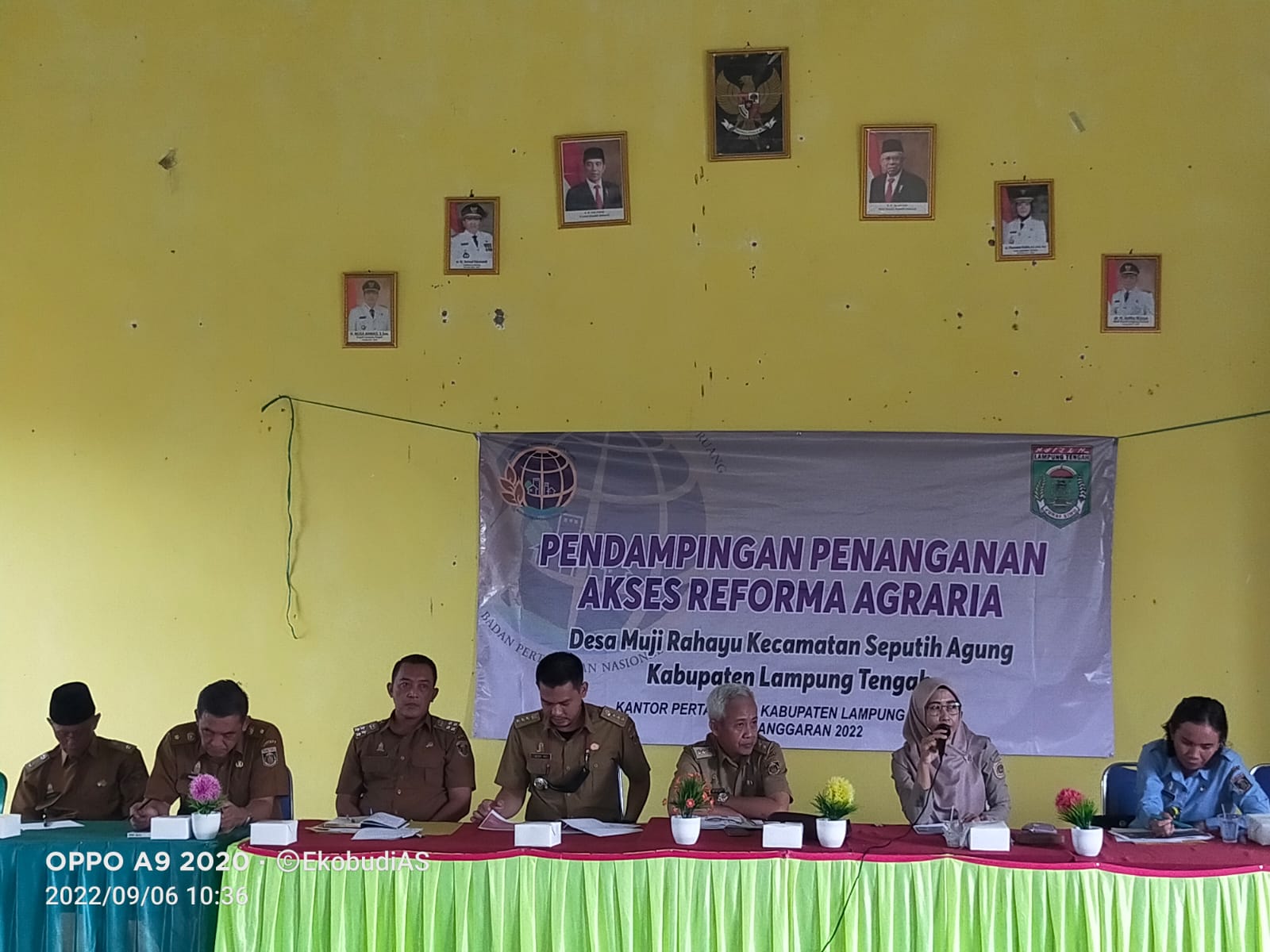 Pendampingan Penanganan Akses Reforma Agraria oleh Kantor Pertanahan Kabupaten Lampung Tengah di Balai Kampung Muji Rahayu (Selasa, 06 September 2022)