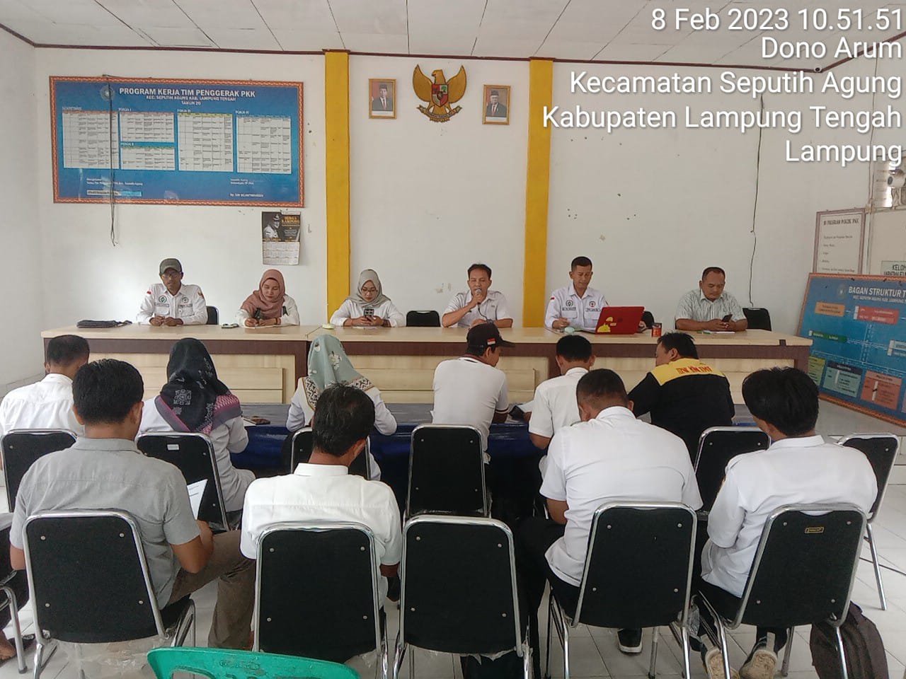 Evaluasi RAPBK Tahun anggaran 2023 di Aula Kecamatan Seputih Agung (Rabu, 08 Februari 2023)