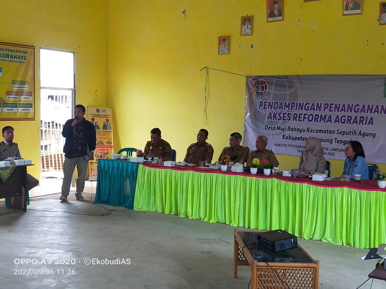 Pendampingan Penanganan Akses Reforma Agraria oleh Kantor Pertanahan Kabupaten Lampung Tengah di Balai Kampung Muji Rahayu (Selasa, 06 September 2022)