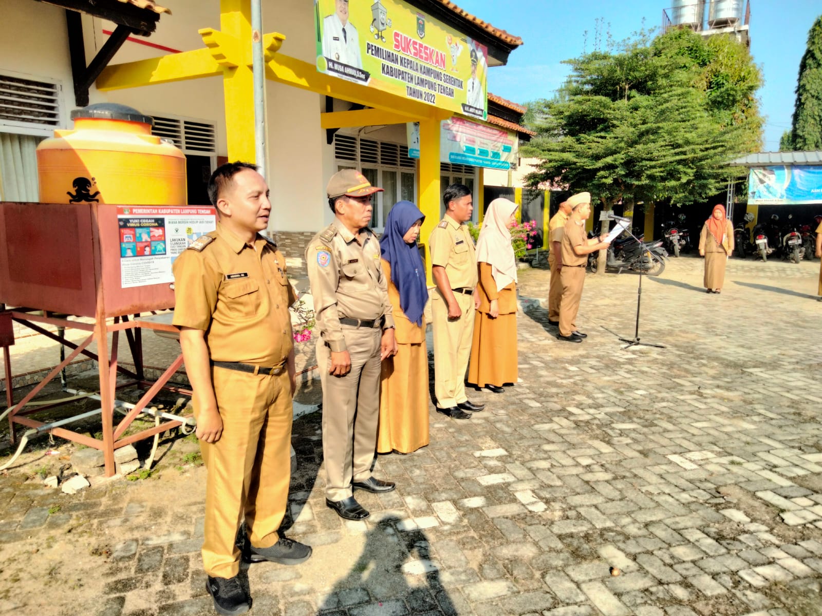 Apel Mingguan (Senin, 18 Juli 2022) di Halaman Kantor Kecamatan Seputih Agung