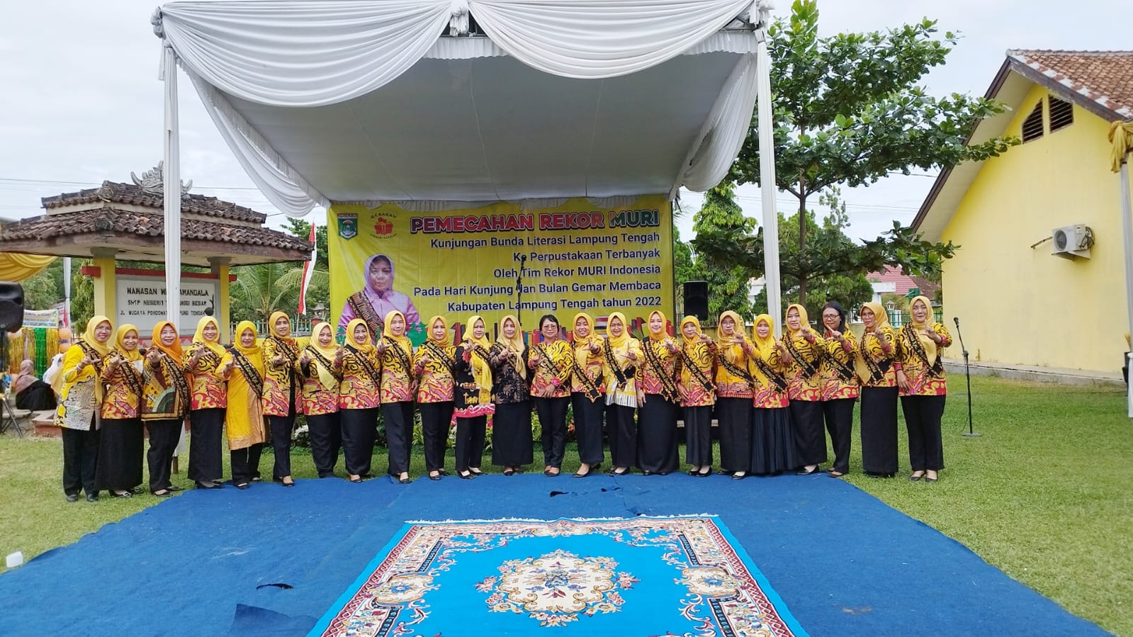 Rekor MURI Bunda Literasi Kabupaten Lampung Tengah dg Kunjungan Ke perpustakaan terbanyak (Selasa, 13 Desember 2022)