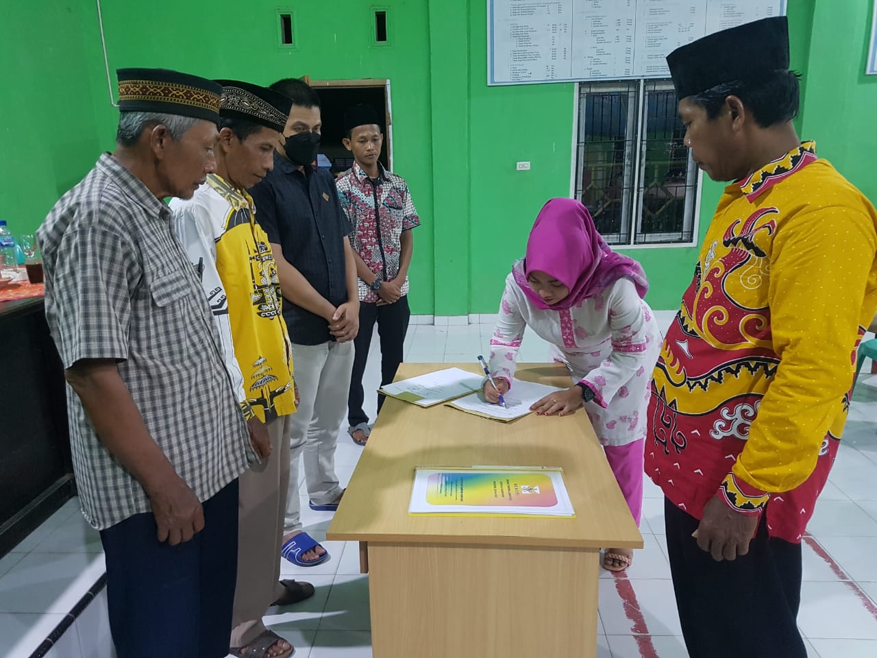 Serah Terima Jabatan (SERTIJAB) Kepala Kampung Bumi Mas Kecamatan Seputih Agung Kabupaten Lampung Tengah di Balai Kampung Bumi Mas