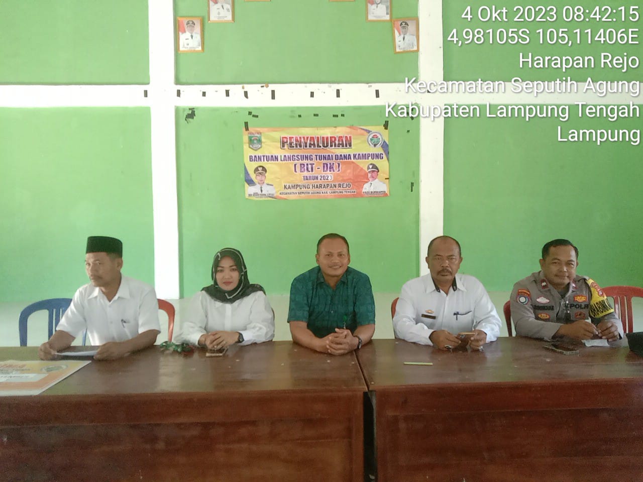 Penyaluran Bantuan Langsung Tunai Dana Desa Triwulan III TA. 2023 Kampung Harapan Rejo (Rabu, 04 Oktober 2023)