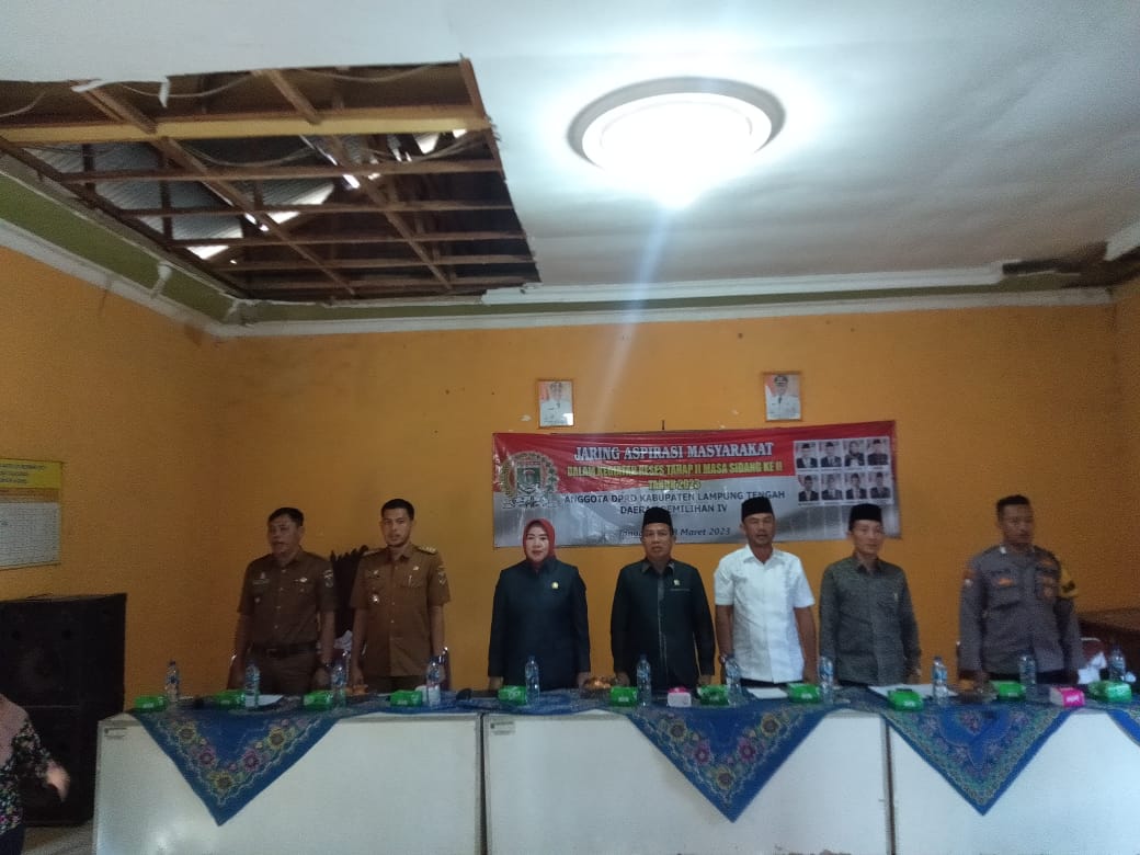 Jaring Aspirasi Masyarakat dalam Kegiatan Reses Tahap II Masa Sidang ke-II Tahun 2023 Anggota DPRD Kabupaten Lampung Tengah Dapil IV di Balai Kampung Sulusuban (Senin, 06 Maret 2023)