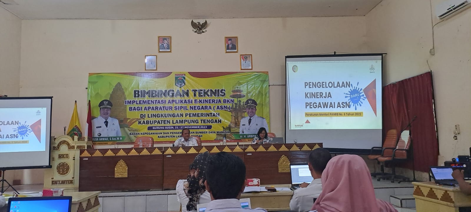 Menghadiri bimtek skp di bkpsdm 22 nov 2023 (Rabu, 22 November 2023)